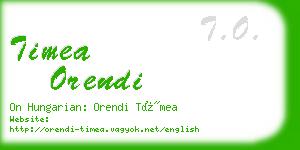 timea orendi business card